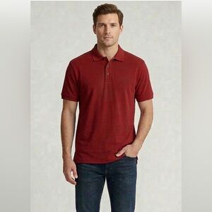 Patagonia ORGANIC COTTON Polo T Shirt Short Sleeves Men Size M Burgundy